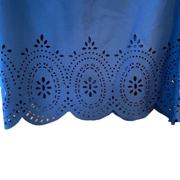 Catalina Sz M Royal Blue Eyelet Cuffs & Hem Oversized Relaxed Fit Se Cover Tunic - Picture 4 of 8